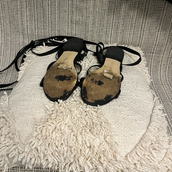 Leather Lace-up Gladiator Sandals - Picture 7 of 7